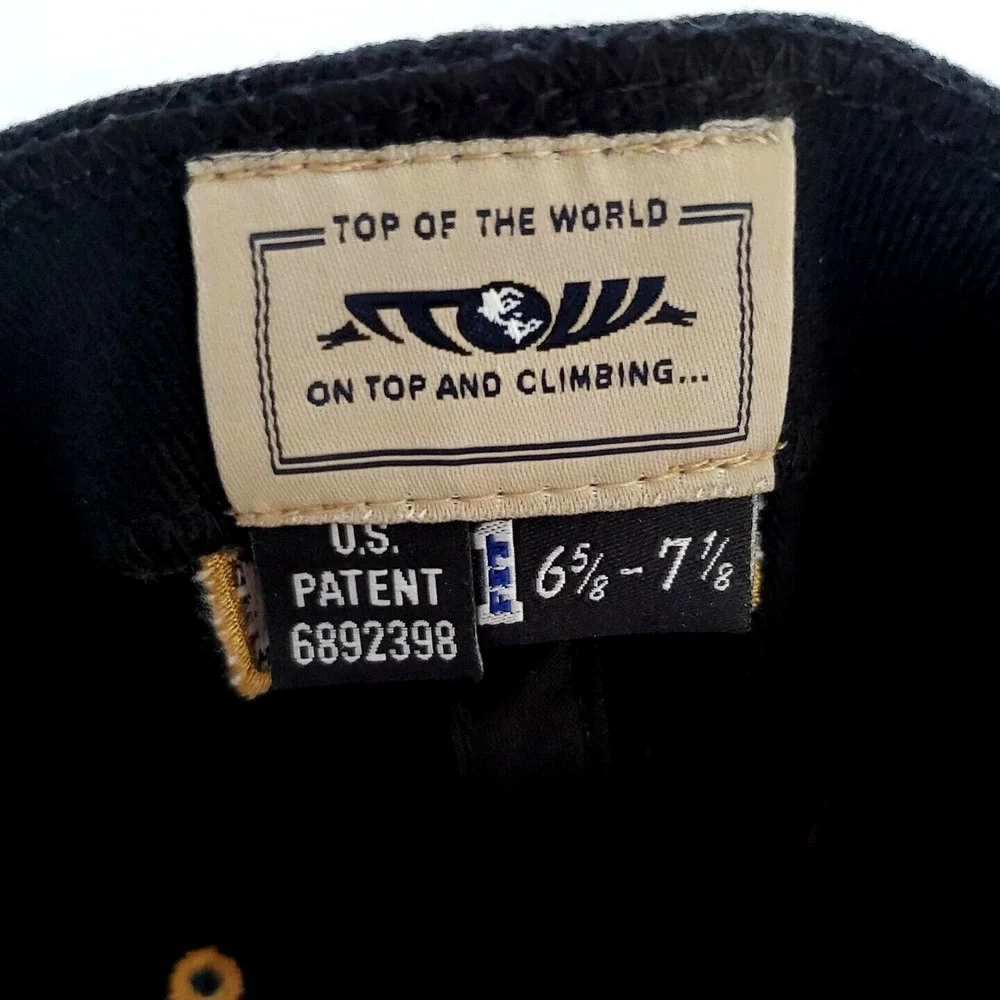 ESPN 79 Sunday Night Football Fitted Hat Black Gold Cap‎ 6 5/8-7 1/8 NFL Adult